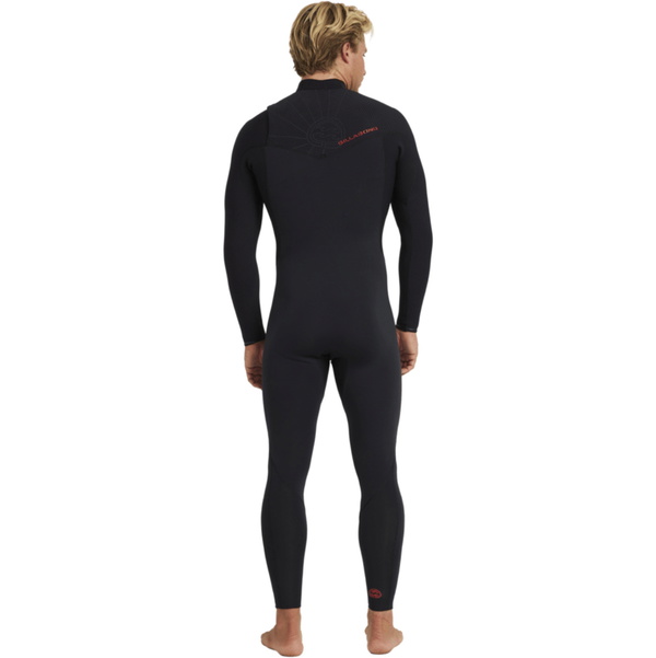 2026 Billabong Da Uomo Revolution Natural 3/2mm Chest Zip Muta 24AW193511 - Black Red